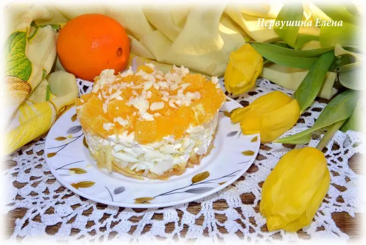 Салат из сыра с апельсинами: шаг 10