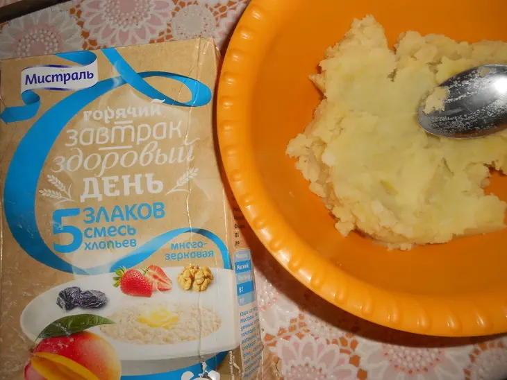 Овсяные котлеты с картофелем и грибами: шаг 3