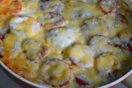 Пицца с грибами, брынзой и сыром : шаг 7