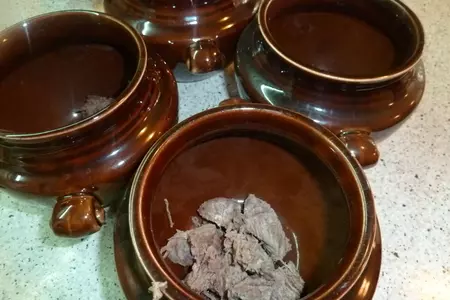Запеченная похлебка на говяжьем бульоне с золотым пшеном и овощами: шаг 5