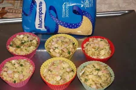 Запеканки из пшена в формочках для кексов: шаг 3