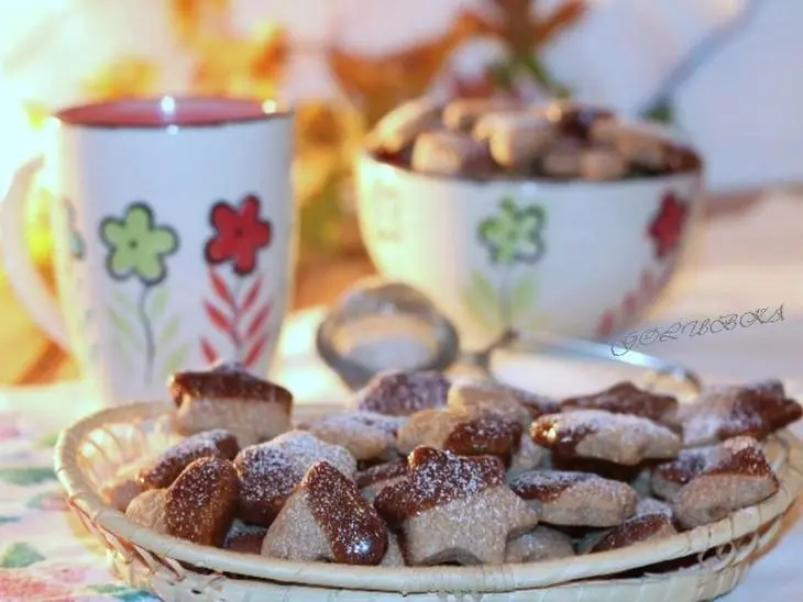 Печенье из гречневой муки с творогом и шоколадом: шаг 12