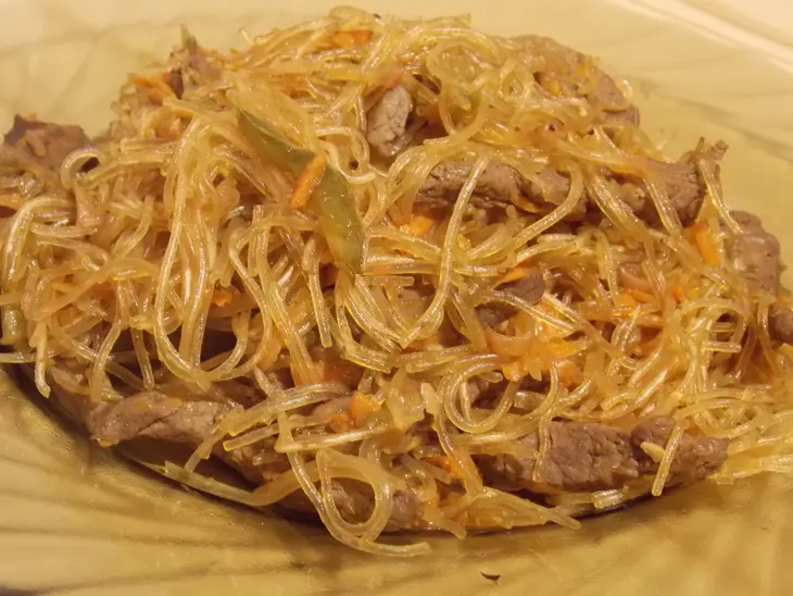 Бобовая лапша с говядиной и овощами: шаг 3
