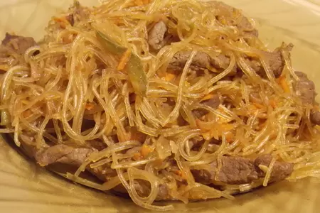 Бобовая лапша с говядиной и овощами: шаг 3