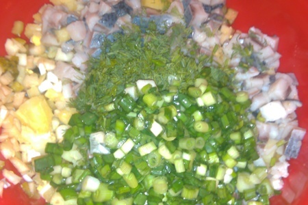Селёдочный салат  "селедочное а-ля оливье" (салат-провокация для кулинаров): шаг 3