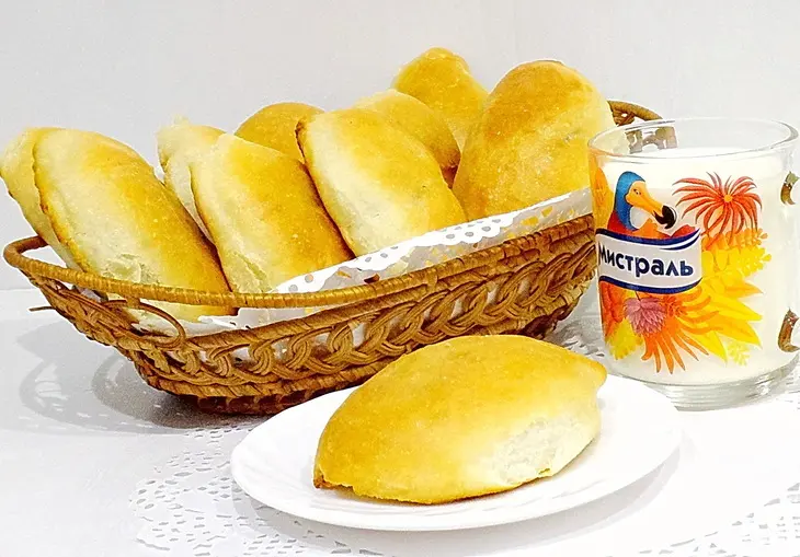 Постные пирожки с рисом и лесными грибами: шаг 7