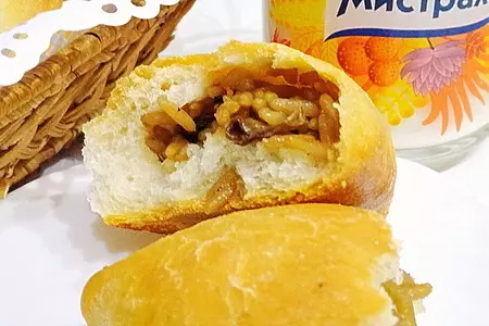 Постные пирожки с рисом и лесными грибами: шаг 9