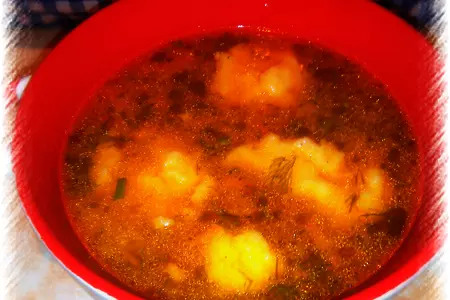 Суп "простецкий" из покупной говяжей тушенки с галушками: шаг 11