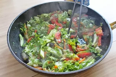 Пшенной пирог с курицей и овощами: шаг 4
