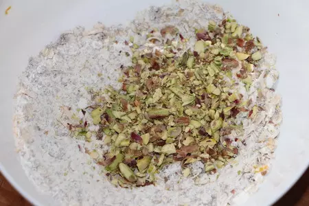 Овсяное печенье с курагой и фисташками "солнышко": шаг 3