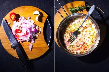 Тарт с охотничьими колбасками и овечьим сыром: шаг 2