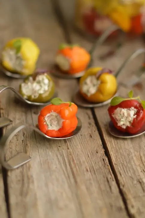 Маринованный беби перец с сыром и ветчиной: шаг 4