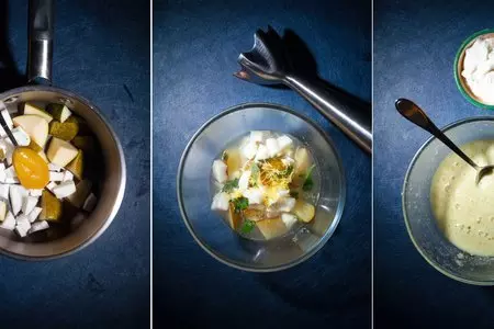 Парфе из кокоса с медом и чипсами из груши: шаг 3