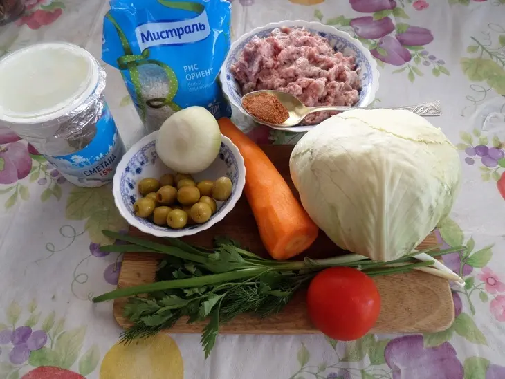 Мини-голубцы с оливками: шаг 1