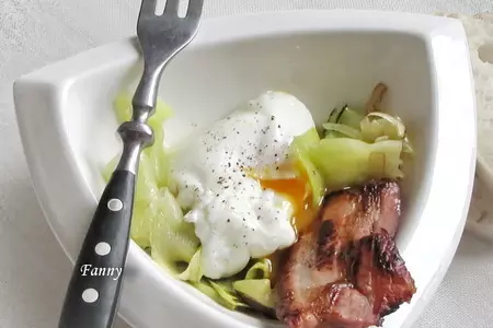 Цукини с копченой грудинкой и яйцом-пашот. тест-драйв с окраиной: шаг 5