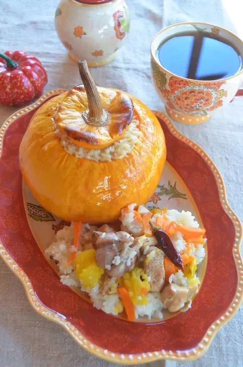 Плов с индейкой в тыкве: шаг 8