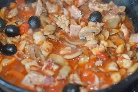 Паста с курицей, грибами и беконом. тест-драйв с окраиной: шаг 7