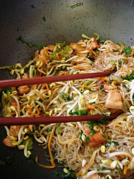Фунчеза с грудинкой и овощами: шаг 4