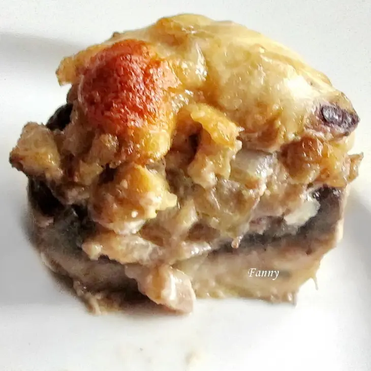 Баклажаны, фаршированные шампиньонами и шампиньоны, фаршированные баклажанами: шаг 13