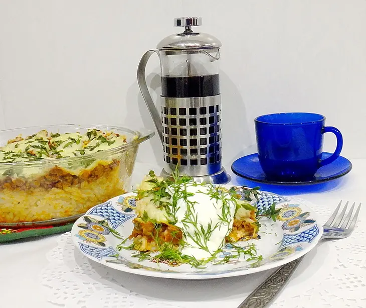 Рисовая запеканка с фаршем и овощами: шаг 5