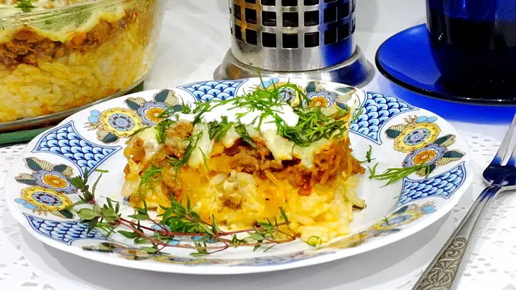 Рисовая запеканка с фаршем и овощами: шаг 7