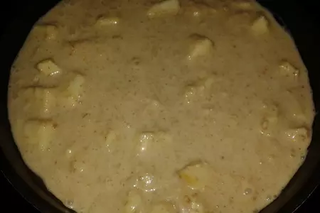 Пирог манно-овсяный с джемом и яблоком: шаг 5