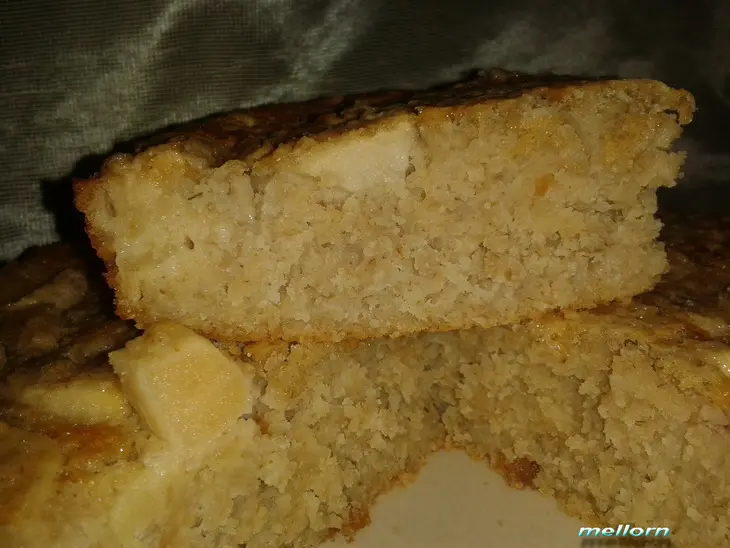 Пирог манно-овсяный с джемом и яблоком: шаг 6