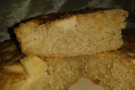 Пирог манно-овсяный с джемом и яблоком: шаг 6
