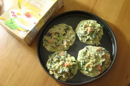 Лепёшки геркулесовые с овощами и луком-пореем: шаг 3