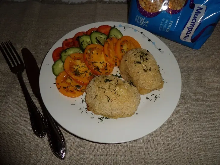 Картофельно - гороховые зразы с мясом: шаг 18