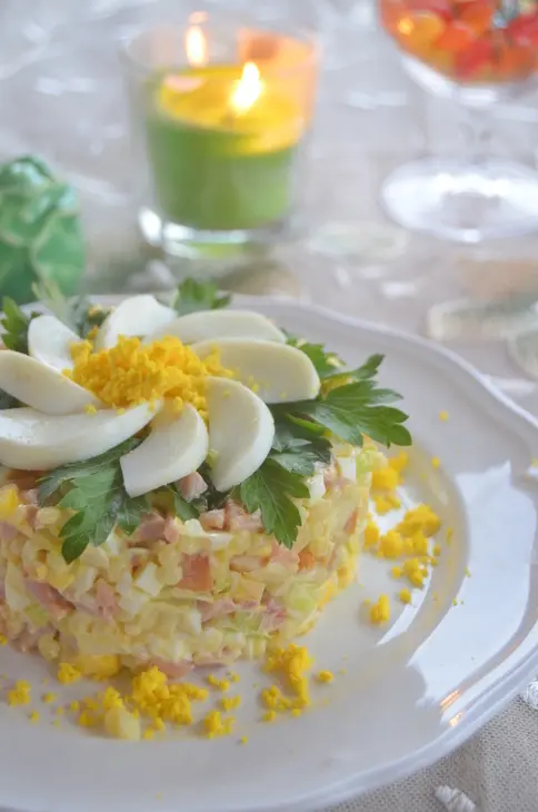 Салат с копченой курицей и питимом: шаг 8