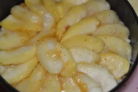 Яблочный торт с карамельным баварским муссом с корицей: шаг 12