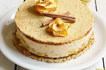 Яблочный торт с карамельным баварским муссом с корицей: шаг 15