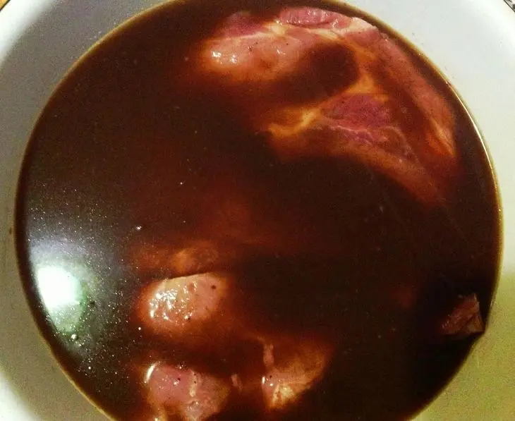 Праздничное новогоднее блюдо " мясо по-царски с острым-шоколадным соусом ": шаг 3