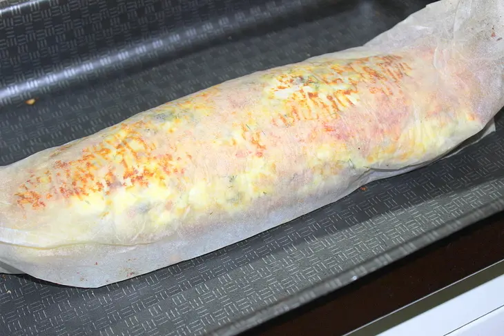Рулет из свиной шейки в сырной корочке: шаг 4