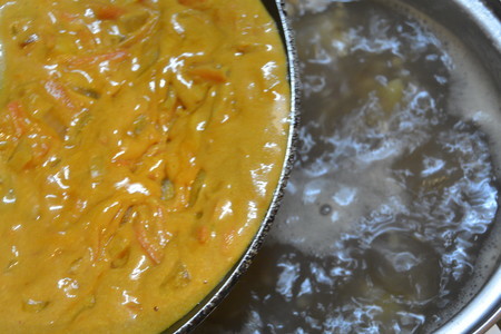 Суп сливочно-томатный с гречневой крупой : шаг 11