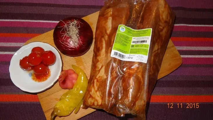 Ребрышки с маринованными овощами "праздничные": шаг 1