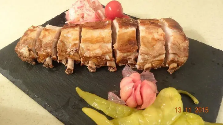 Ребрышки с маринованными овощами "праздничные": шаг 3