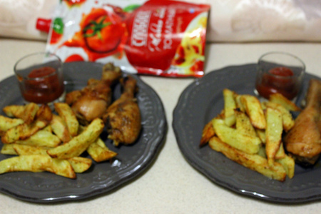 Остро-сладкие куриные голени с печеным картофелем и томатным кетчупом: шаг 9