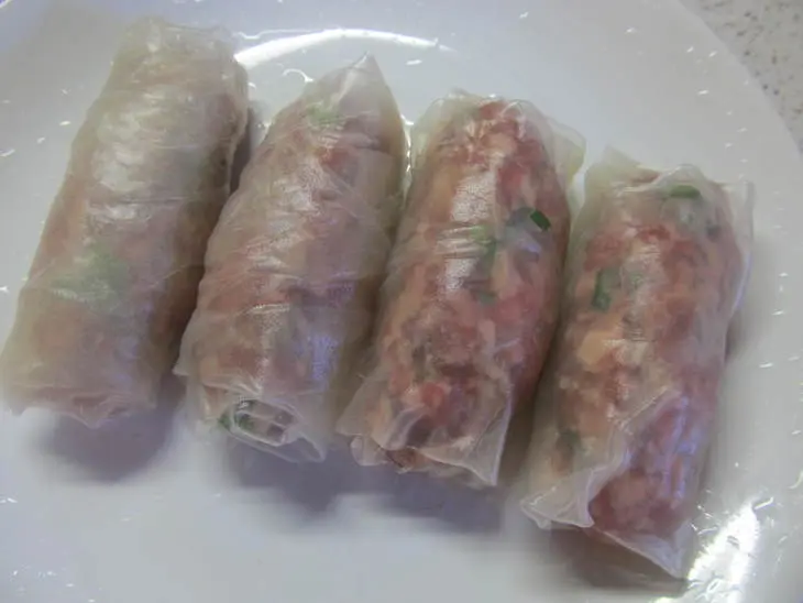 Спринг-роллы с мясом и кисло-сладким соусом: шаг 7