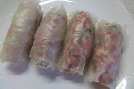 Спринг-роллы с мясом и кисло-сладким соусом: шаг 7
