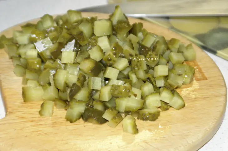 Салат с говядиной, шампиньонами и виноградом: шаг 3