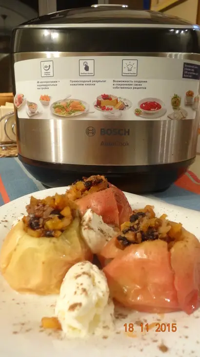 Яблоки печеные с мороженым: шаг 3