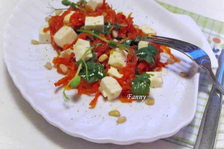 Салат из моркови под цитрусовым маринадом с сыром чанах: шаг 8
