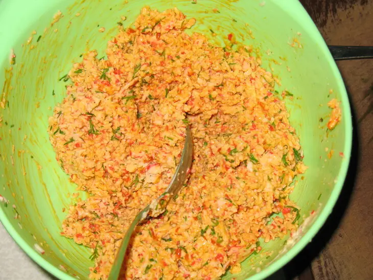 Пирог с крабовым мясом и кабачком.: шаг 2