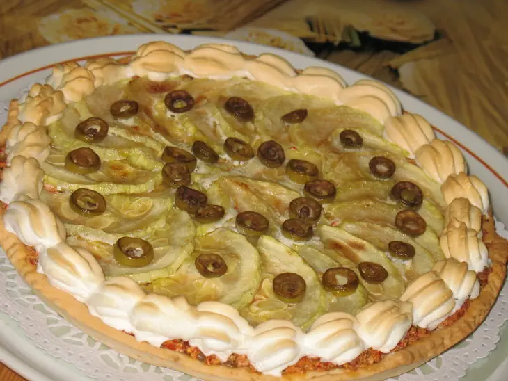 Пирог с крабовым мясом и кабачком.: шаг 6