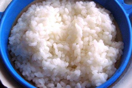 Рисовые сливки с киселём: шаг 1