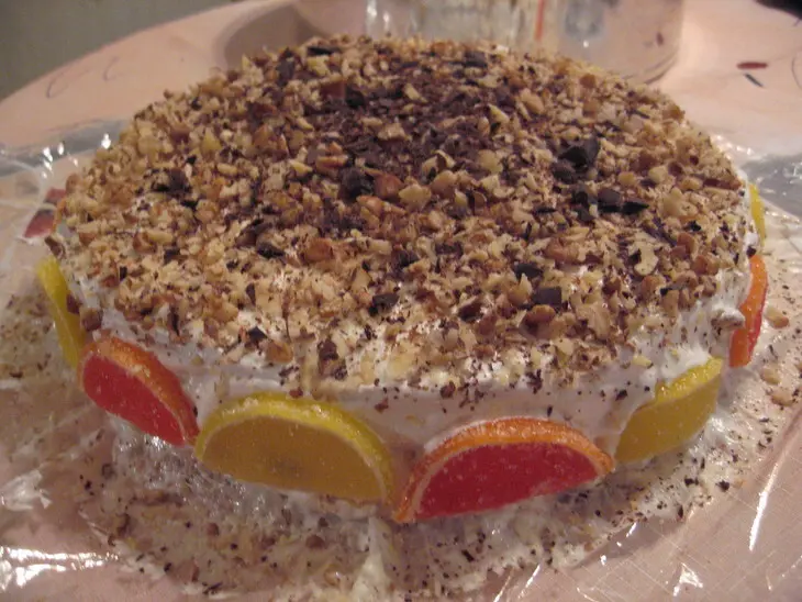 Торт с черносливом и грецкими орехами: шаг 6
