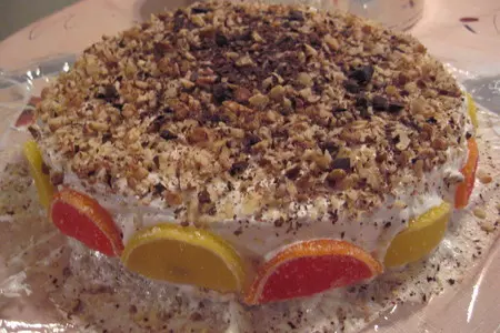 Торт с черносливом и грецкими орехами: шаг 6