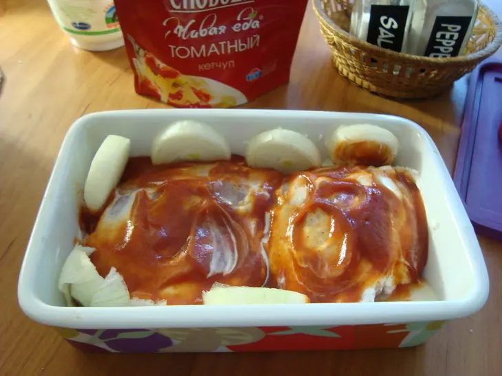 Курица с томатным кетчупом к пасте: шаг 6